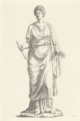 Statue of a woman with staff
