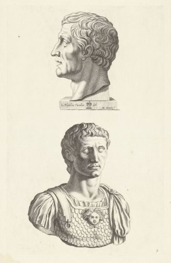 Two busts of Emperor Augustus
