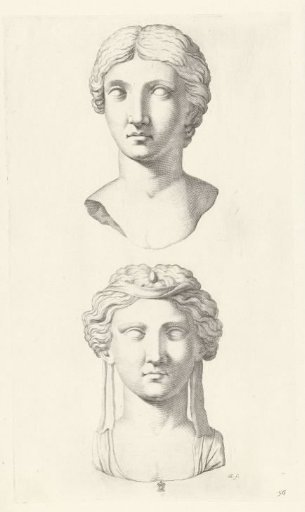 Busts of Faustina the Younger and an unknown woman
