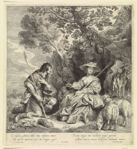 Coridon and Sylvia with the sheep