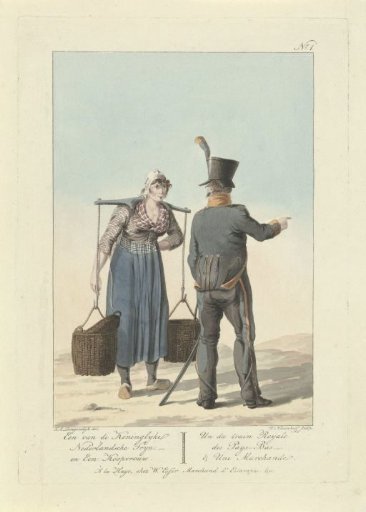 Soldier and a market woman, 1816
