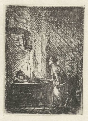 Scholar in his study