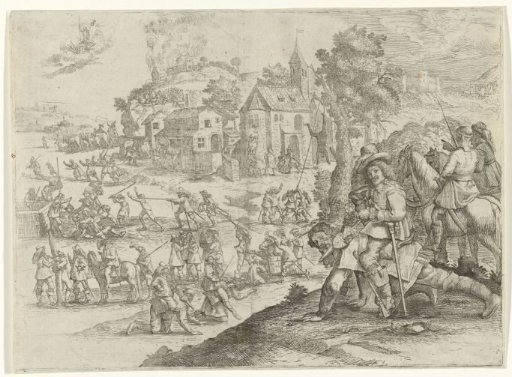 Soldiers Attacking and Plundering a Village