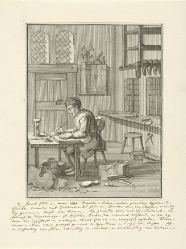 Jakob Böhme writing one of his books