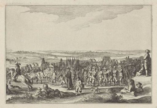 Departing Spanish infantry from Gennep