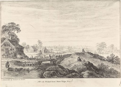 Landscape with farmhouses