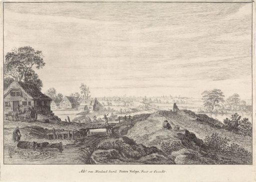 Landscape with farmhouses
