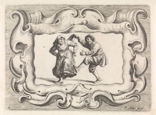 Dancing peasant couple
