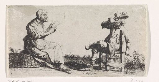 Seated peasants