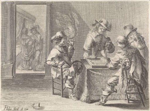 Men playing tric-trac
