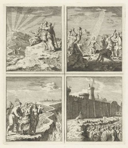 Narrow way to heaven / Stoning of Stephen / Christ points the way to heavenly Jerusalem / Besieging of the heart
