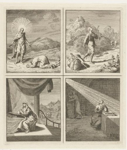Woman kneels before Christ / Longing for God / Contemplation in seclusion / Light of Christ shines in the darkness