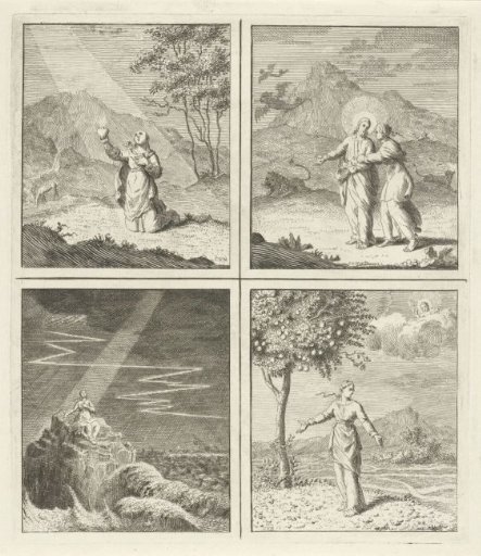 Woman Offering Her Heart / Christ Protecting Against Evil / Christ as Support and Refuge / Lost on the Way