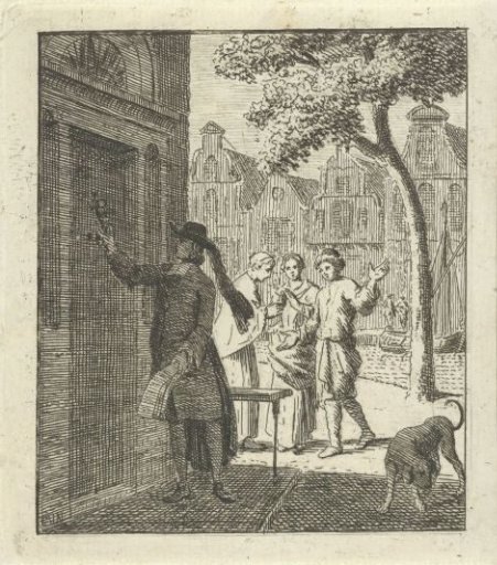 Man Knocking at a Door