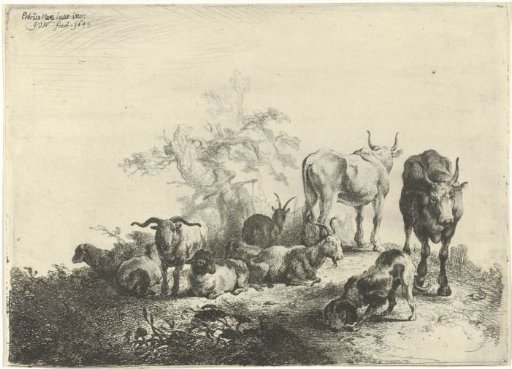Landscape with cattle and a milkmaid