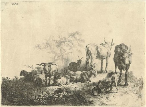 Landscape with cattle and a milkmaid