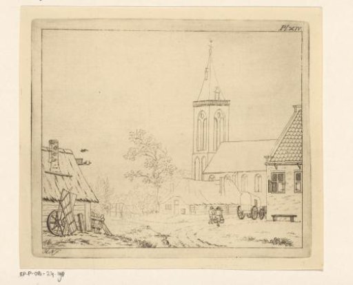 Village view with church