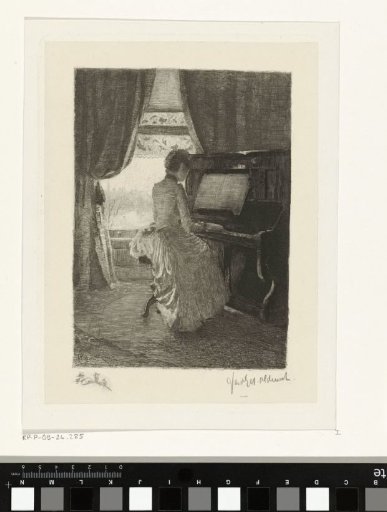 Young woman playing the piano