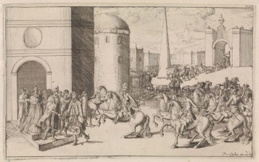 Entry and welcome of an army