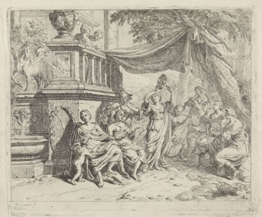 Women Musicians under a Baldachin