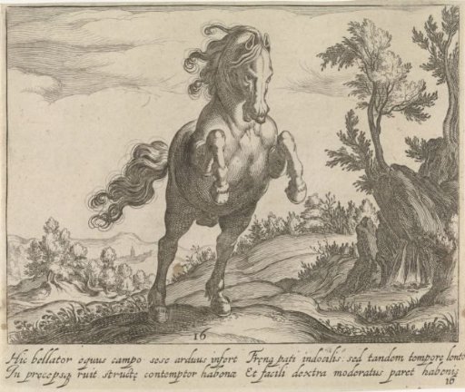 Landscape with a Rearing Horse