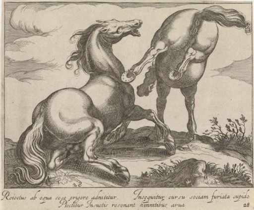 Landscape with Two Horses on a Hill
