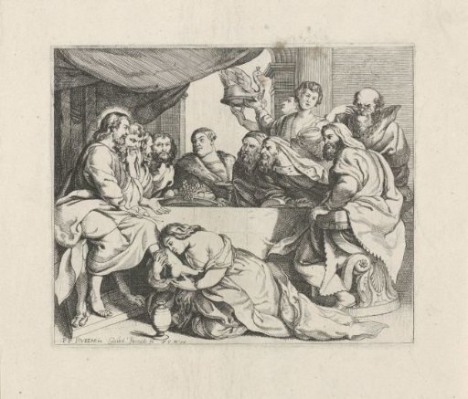 Mary Magdalene anoints the feet of Christ