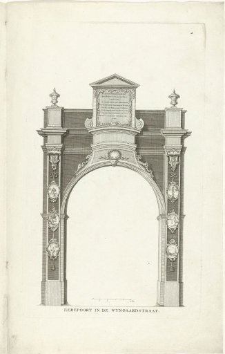 Triumphal Arch in the Wijngaardstraat, 1751