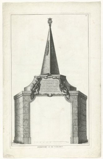 Triumphal arch on the fish market, 1751