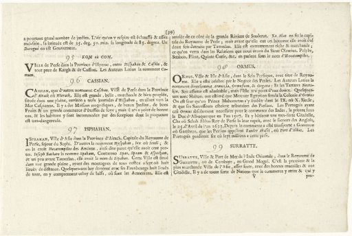 Page with topographical descriptions