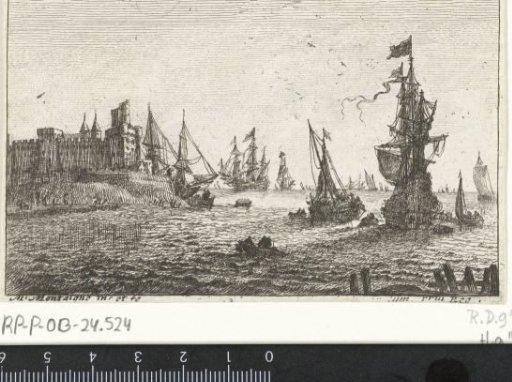 Seaport with ships