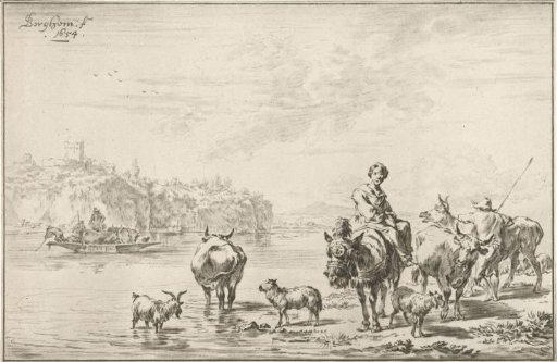 Woman on a mule