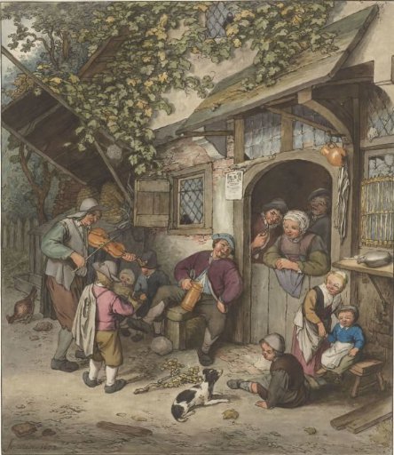 Violin player in an inn