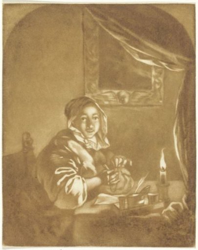 Lady by candlelight
