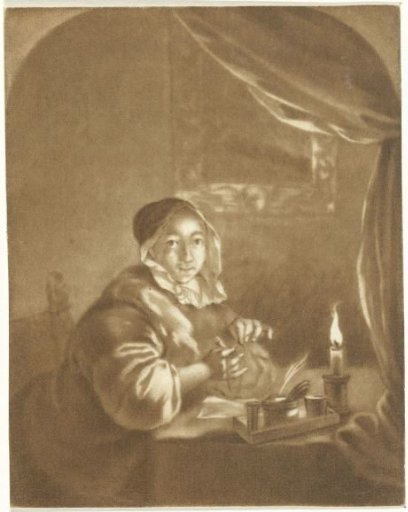 Lady by candlelight