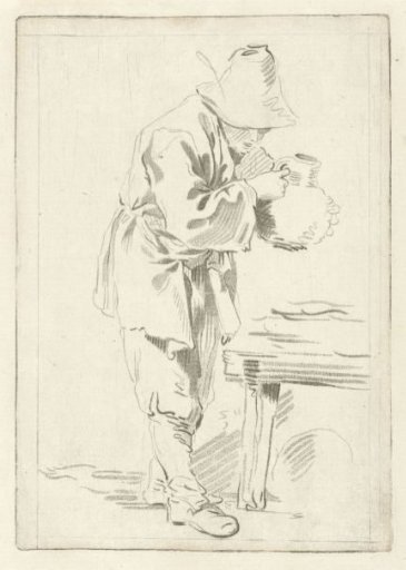 Standing man with a jug