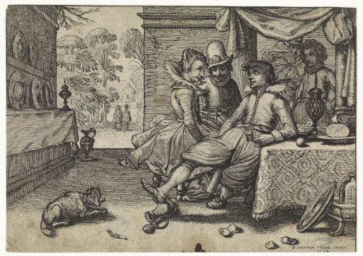 Elegant company at a set table