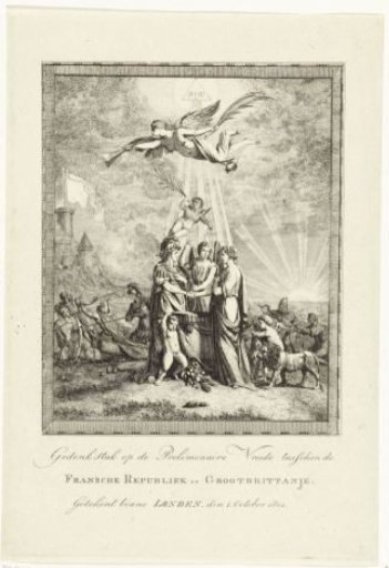 Allegorical representation of the alliance between Great Britain and France, 1801
