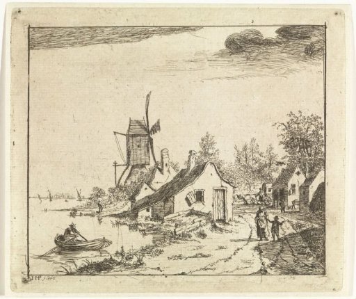 Village on a river