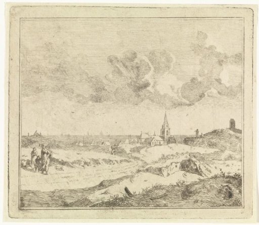 View of a village by the sea