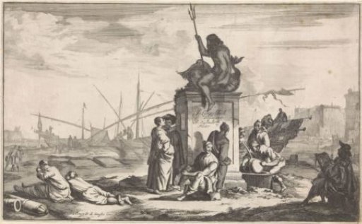 Harbour with the statue of Neptune