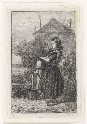 Girl at a Water Pump