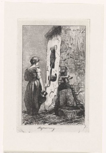 Woman with a Jug at a Water Pump