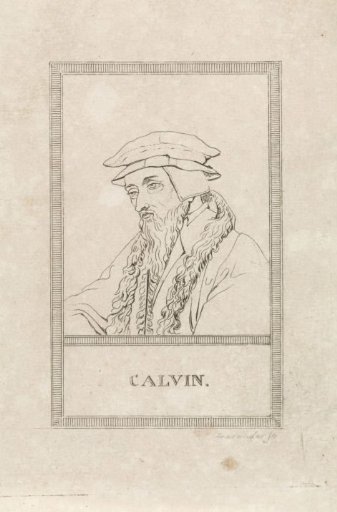 Portrait of the reformer Johannes Calvin