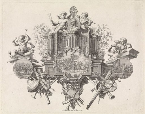 Allegorical Representation concerning Music around the Portrait of Tubal-Cain