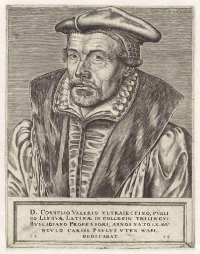 Portrait of professor Cornelis Valerius