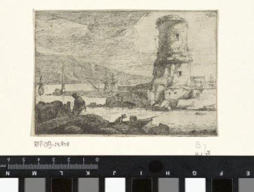 Landscape with Round Tower in a Harbour