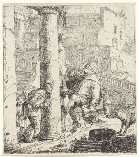 Man Walking into a Column