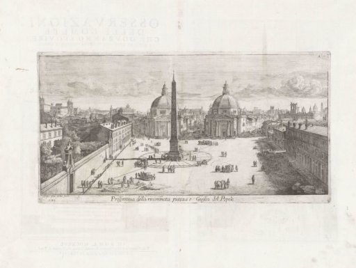 View of the Piazza del Popolo in Rome