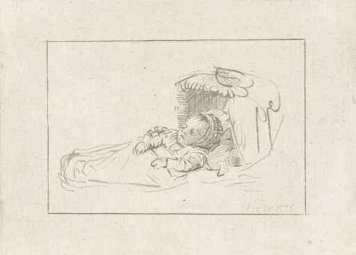 Sleeping Child in a Cradle